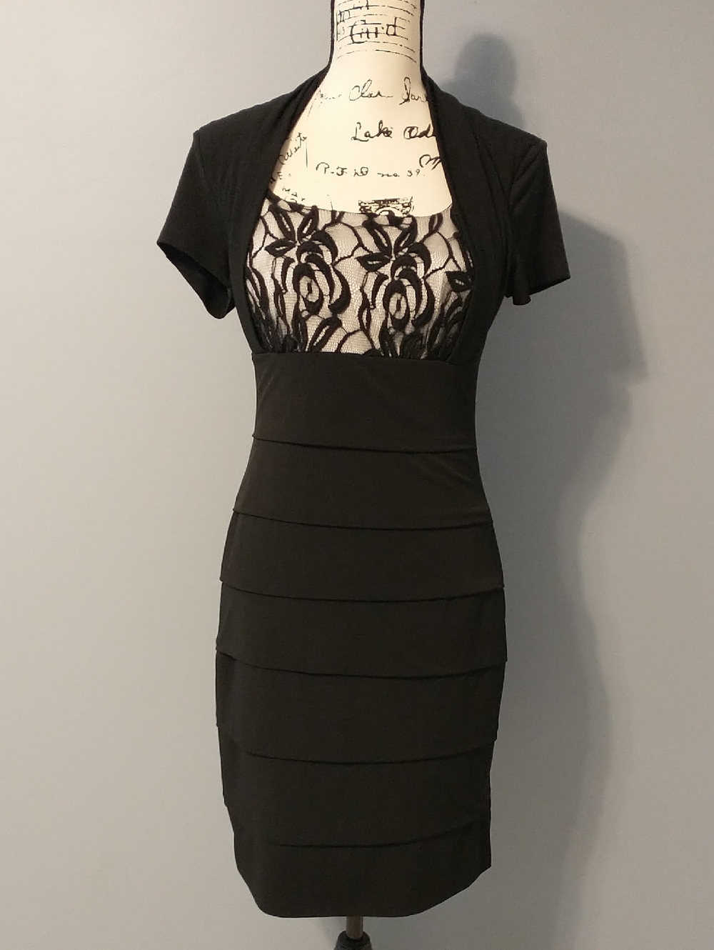 Intermission Bodycon Lace Inset Dress